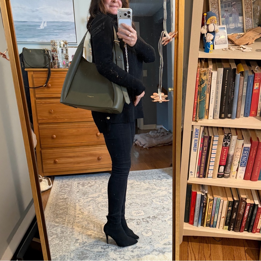Maison Pourchet Sevigne large hobo khaki - Picture 6 of 16